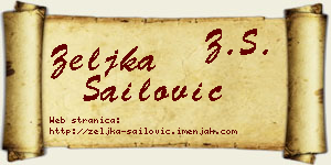 Željka Sailović vizit kartica